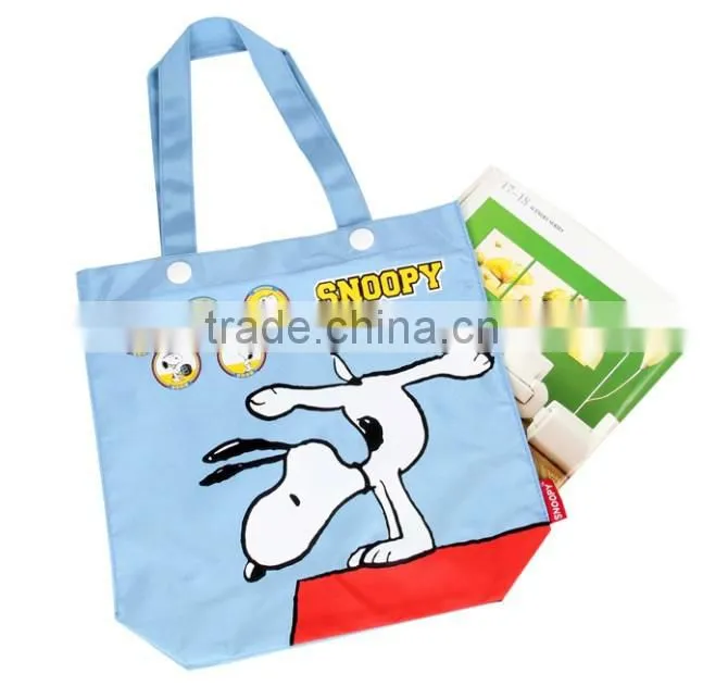 2016 Polyester foldable snoopy shopping bag