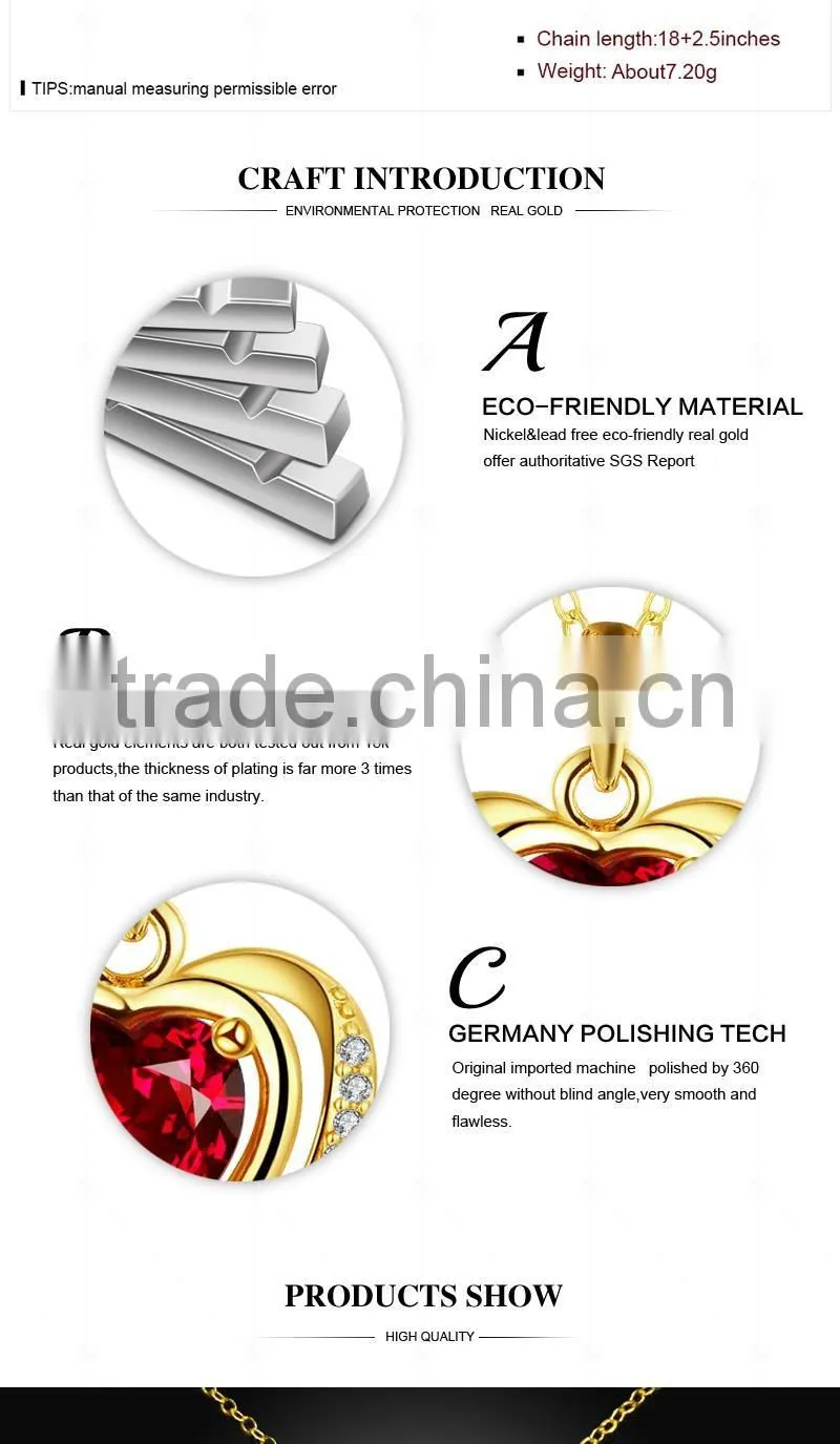 fashionable heart shape jewelry,heart design pendant necklace,zirconia necklaces