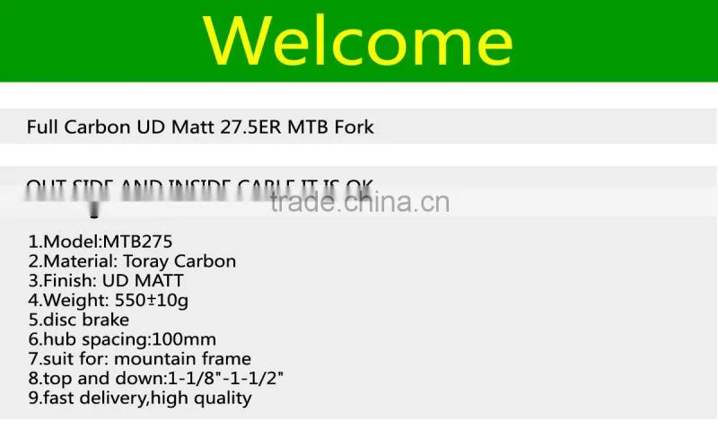 2014TOP seller Carbon MTB fork 650B fork 27.5