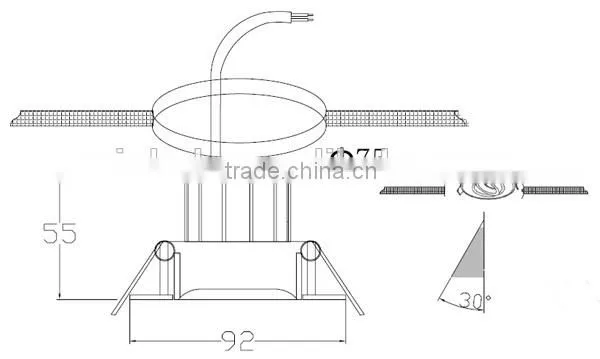 chroming color COB ceiling light 11W 2.5inch dimmable