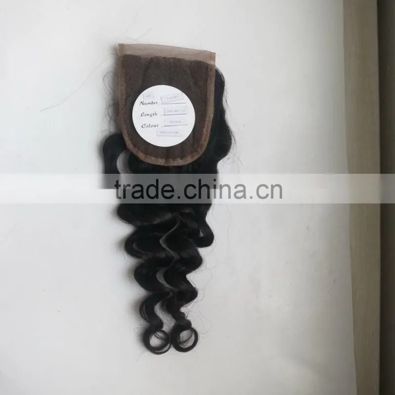 lace closure ,loose wave style, natural color 14"