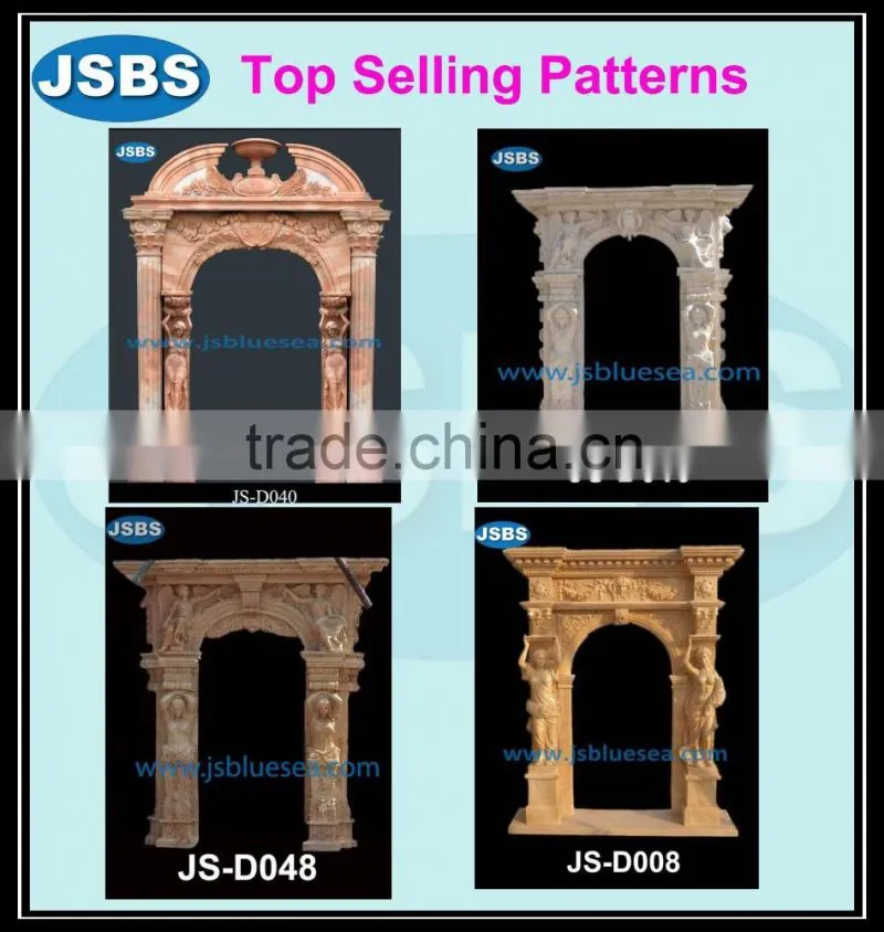 column carved cheap marble door frame design