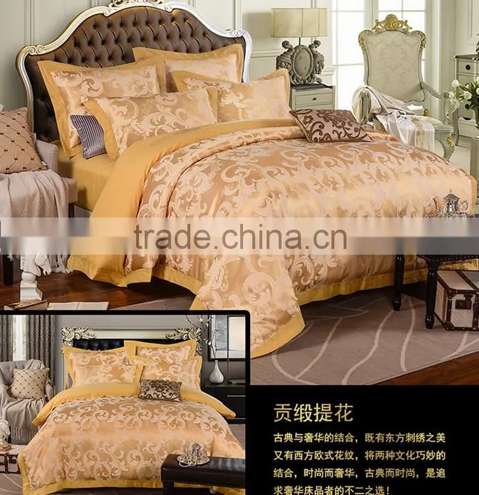 Wedding suite red roses optimal silk satin jacquard Bedding Set