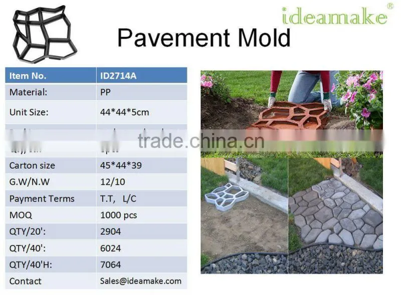 Plastic Concrete Pavement Mold Cobble Paving Block Mould Ornaments for sale South Africa