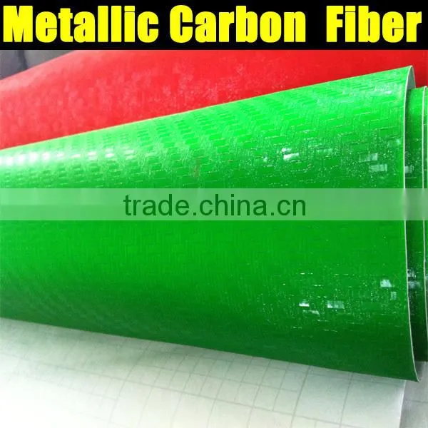 Blue metallic carbon fiber film with air free bubbles 1.52*20m per roll