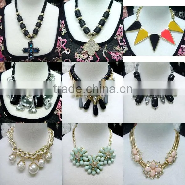 Fabulous Handmade Linked Black Bead Rope Chian Nacklace Pendant Jewelry