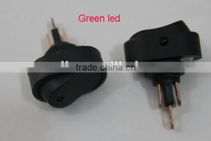 100pcs/lot 12mm green led lamp auto switch
