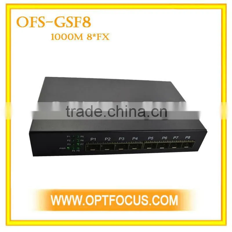 8 ports Unmanaged Gigabit Ethernet Switch with eight SFP ports