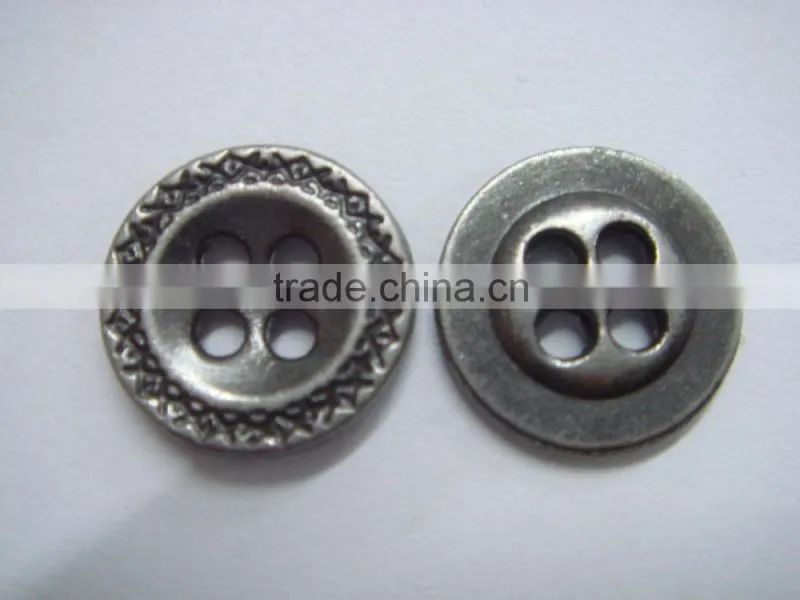 12mm hot sale china mainland 4 holes metal ladies suit buttons