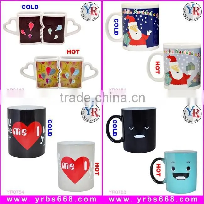 Promotion!!! 11oz ceramic footprint photo color changing magic mug