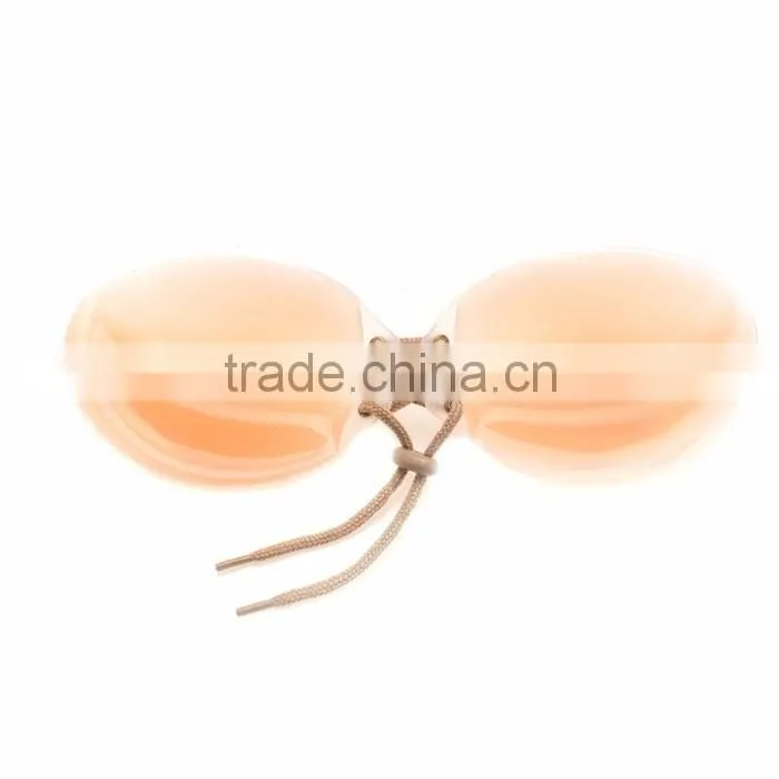 OEM Customized Cheap Nude Plus Size Invisible Adhesive Strapless Bra For Evening Dresses