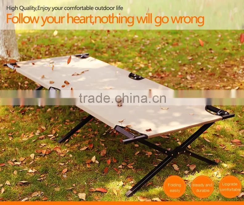 Folding army camping bed with 600D carrying bag