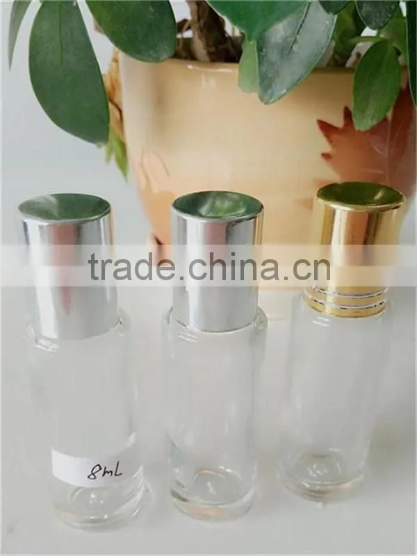 8ml roll on clear glass bottle/glass vial