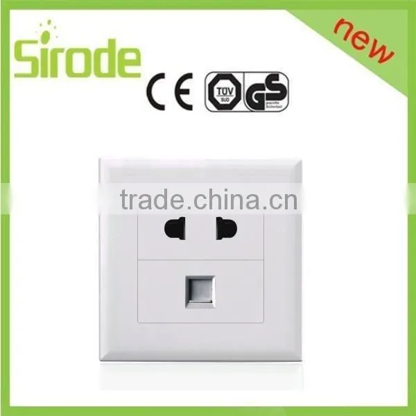 Mechanism life time 40000 time metal panel13A british wall switch and socket