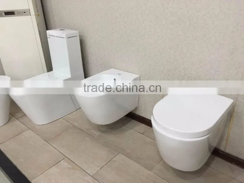 Fashion Design Ceramic Western Porcelain Wall Hung WC Toilet Bowl