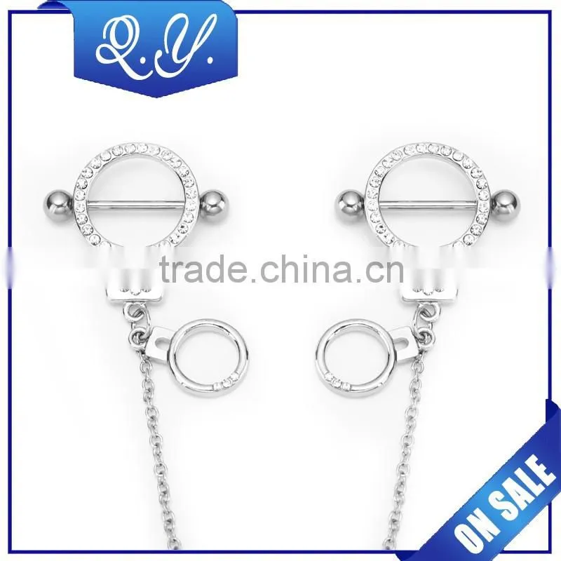 Heart shaped vibrating nipple rings