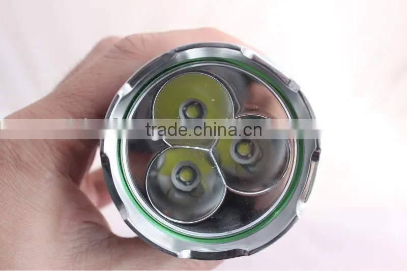 High power XML-T6 Rechargeable Aluminium flashlight