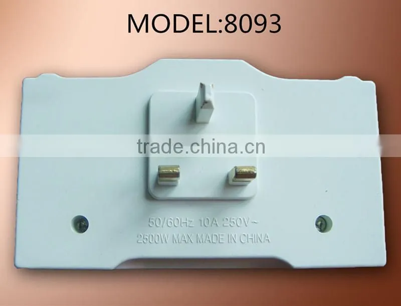 3 way adapter plug multi outlet Single-Tap wall tap electrical socket