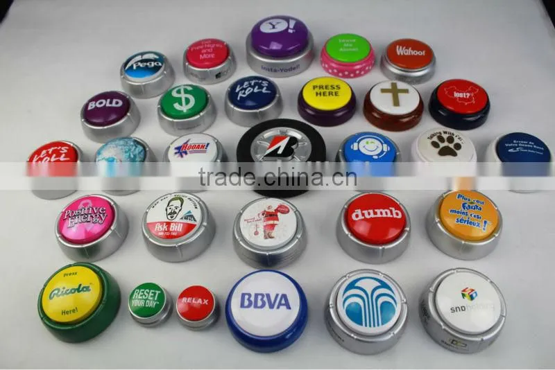 Custom voice recordable sound button, multi sound recordable or pre-recording acceptance