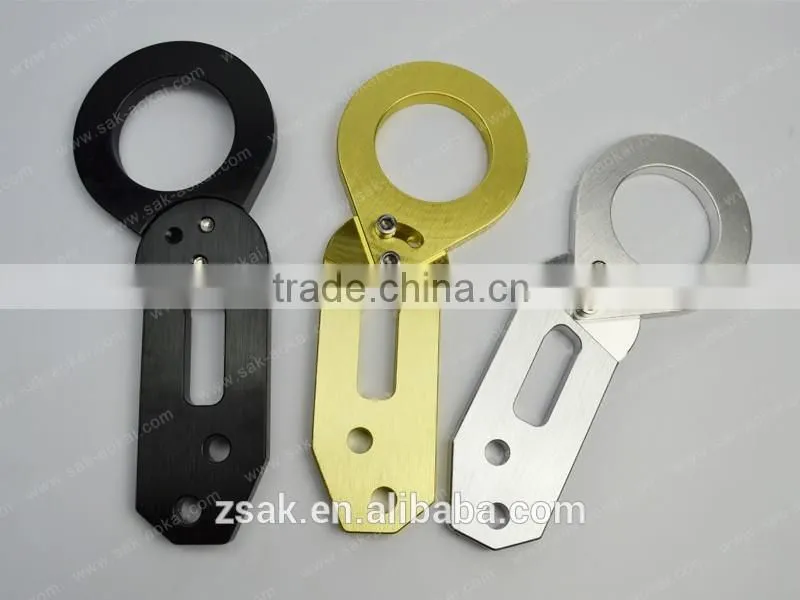 Aluminum material front and rear car tow hook