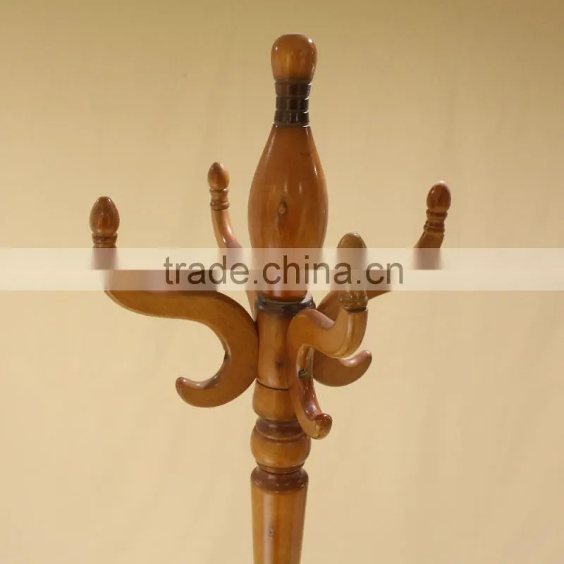 060Wholesale deluxe finished wooden hallstand for display