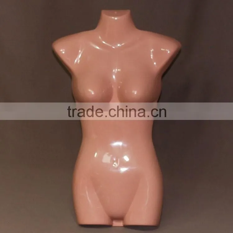 Headless plastic female half body hanging scale mannequin dress form