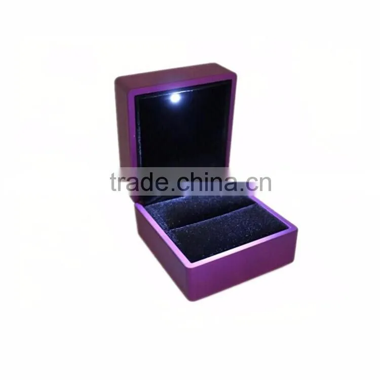 Custom color velvet insert led jewelry light packaging box