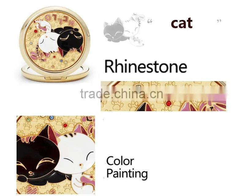 personalized cat pocket mirror cosmetic mirror