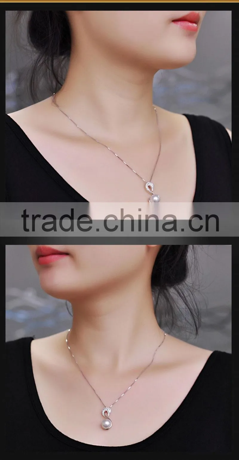 aaa round pearl pendant freshwater swan shape 10mm lovely design for wholesale price