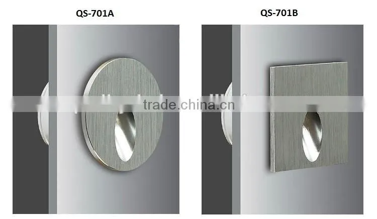 12V 1W decorative wall stair led flush wall lighting