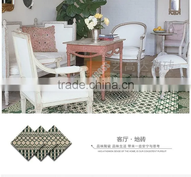 200*200mm green color moroccan decorative wall tile non-slip kitchen floor tile