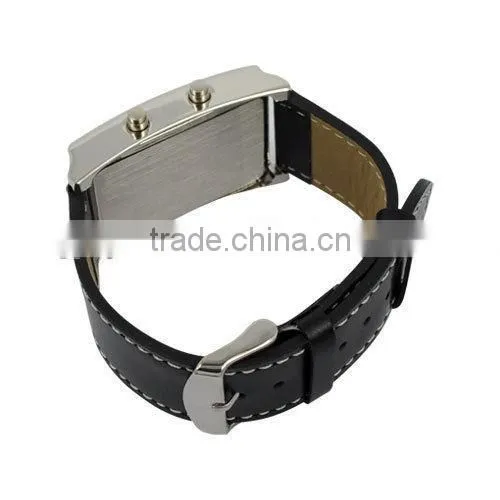 Black 28 LED movt 3 Color Light Digital Lady men led binary watch for gift