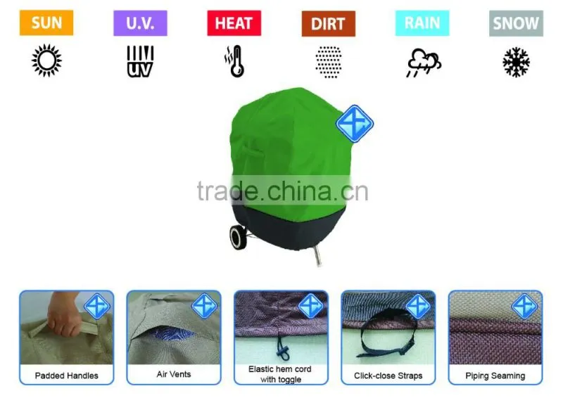 Heat Resistance Colorful decorative designer kettle bbq cover