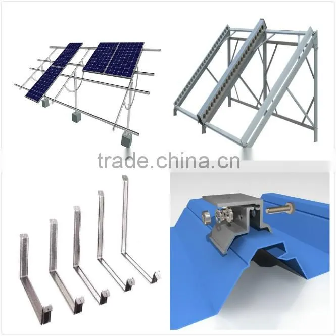 Aluminum Pv Solar Panel Roof Mounting Brackets Frame