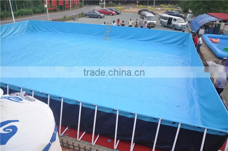 Hot sale steel frame inflatable outdoor swimming pool