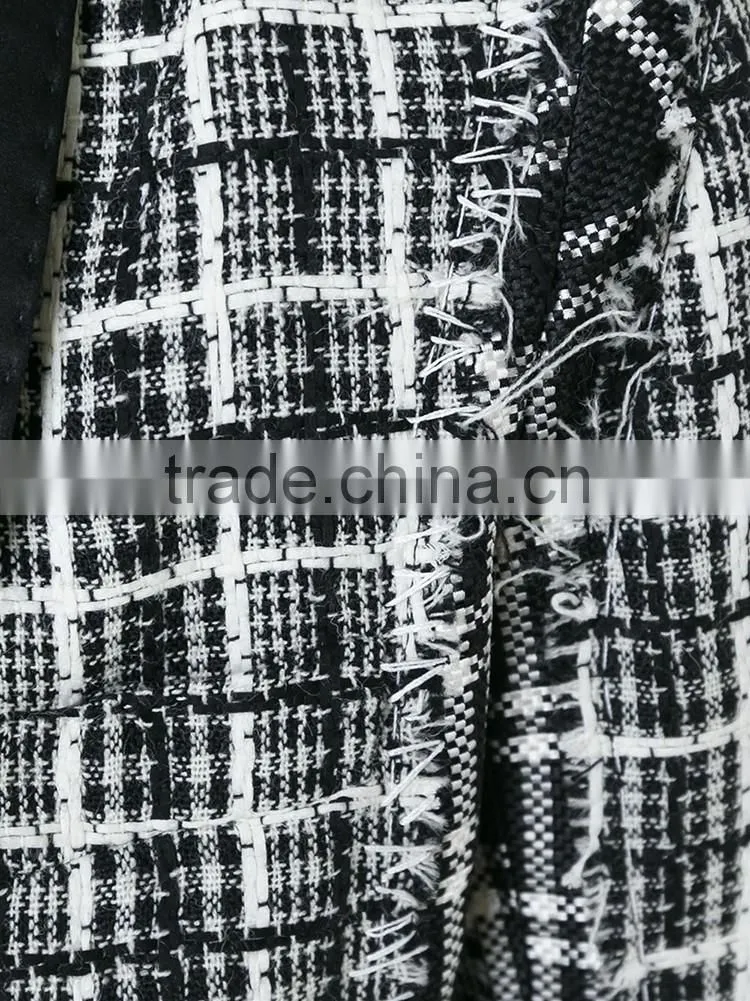 Spring Autumn 2016 Women American Style Plaid Blazers Lady Formal Outwear Coats Slim Fit Jacket