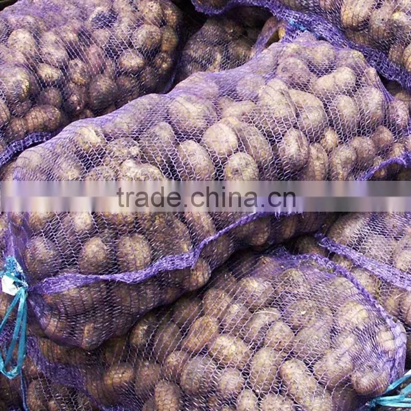 Purple color reusable mesh produce bags for sale
