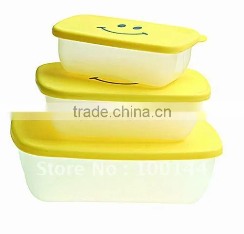 3pcs plastic food container set,plastic container
