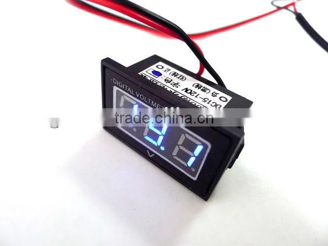 BLUE display DC15-120V Digital Voltmeter Waterproof
