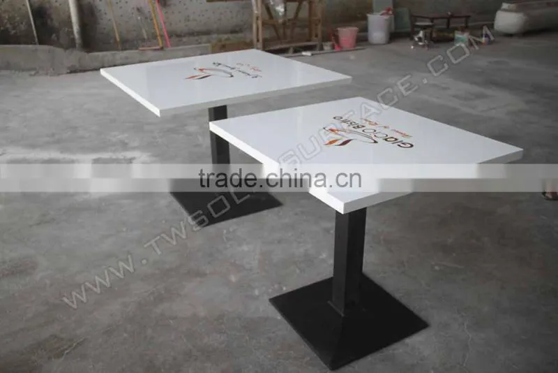 CE SGS Certified Acrylic Solid Surface Fast Food Korea Table Top
