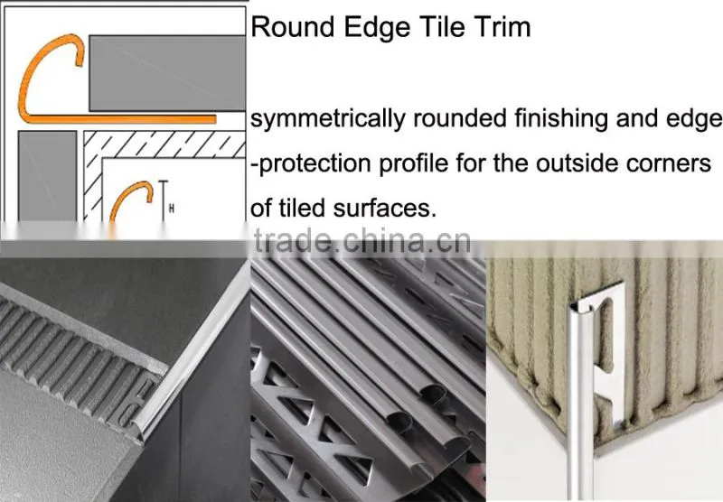 stainless steel tile trim profile