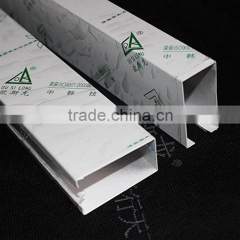 Anti-pollution White Aluminum Slat Baffled Ceiling Decorative Material for Building