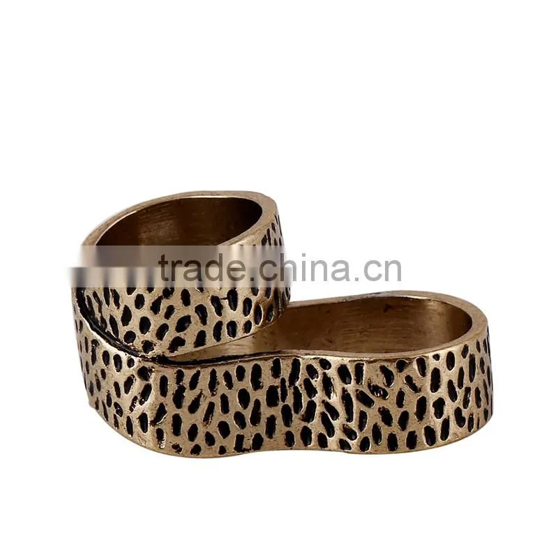 Factory Wholesale Gold jewelry Rhinestone Midi Ring Set