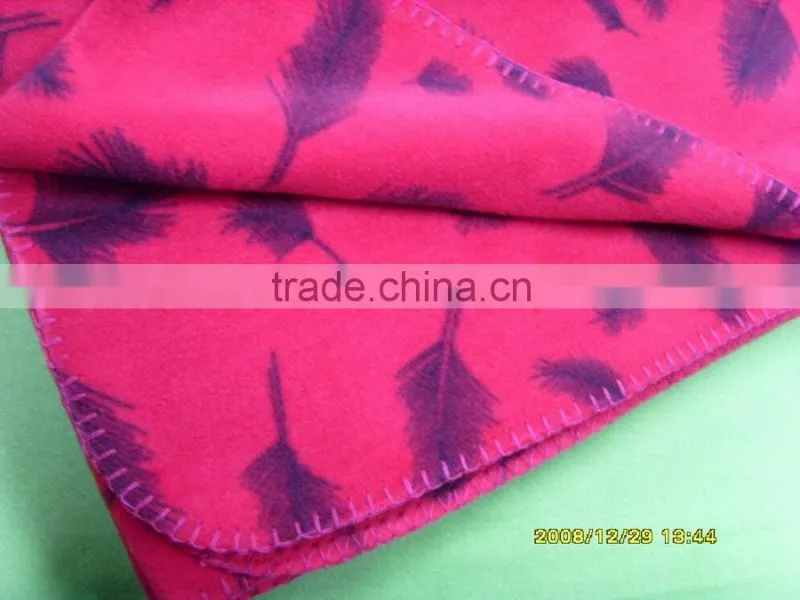 Hot sales 100% polyester fleece printed gifts Promotional Blanket