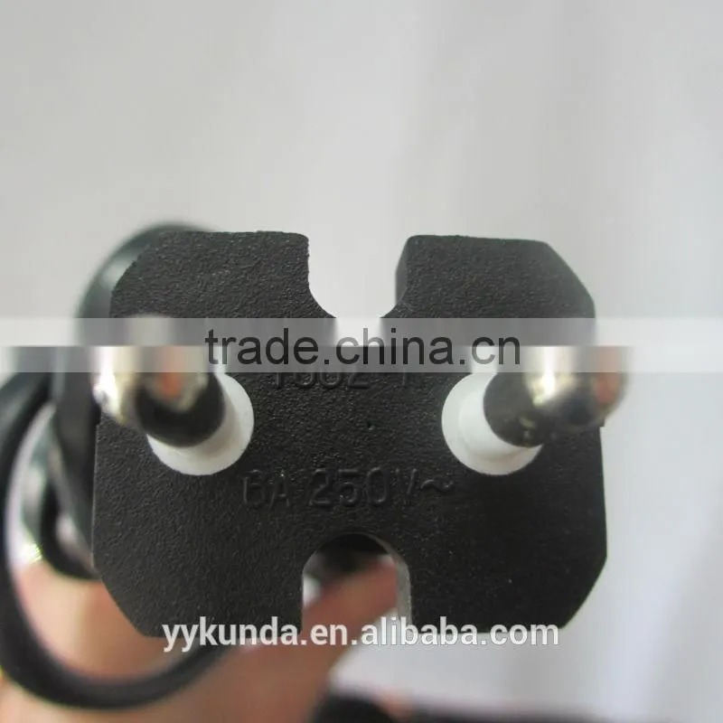 KC approval 2 pin 250V 6A Korea power cord