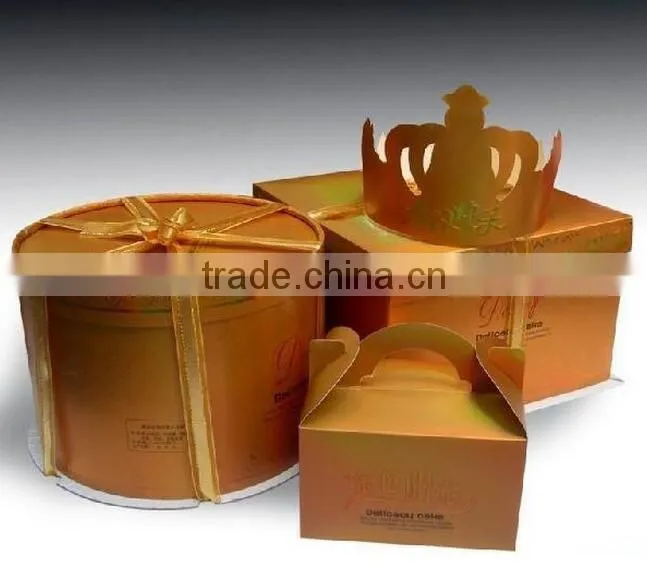 customzied printing birthday wedding and gift clear window cake box