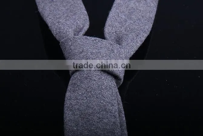 Promotional Mens Gray Checked Skinny Wool Ties