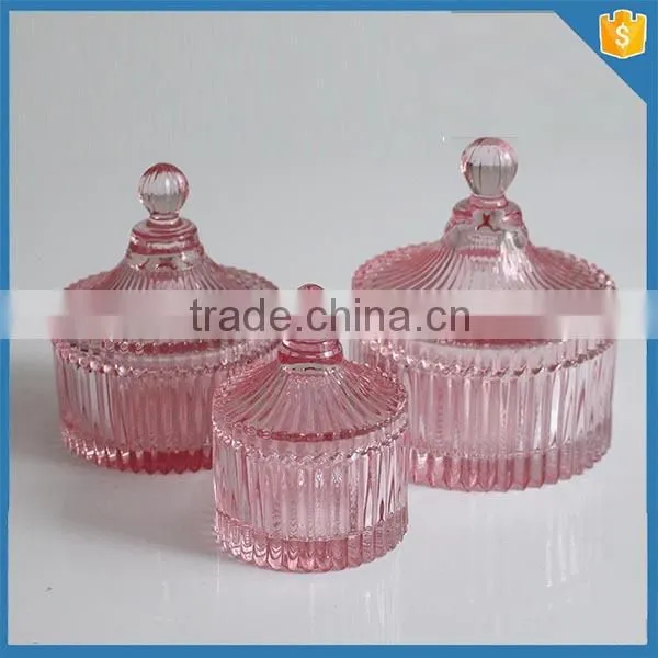 China supplier home decor glass dome candle jar