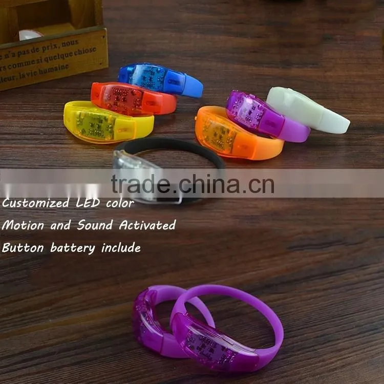 2016 Multi-function Sound Reactive Silicon Led Bracelet Watch