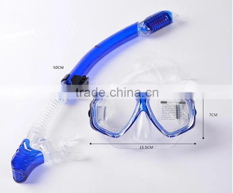 Yellow dive mask and snorkel,silicone dive mask,dive equipment
